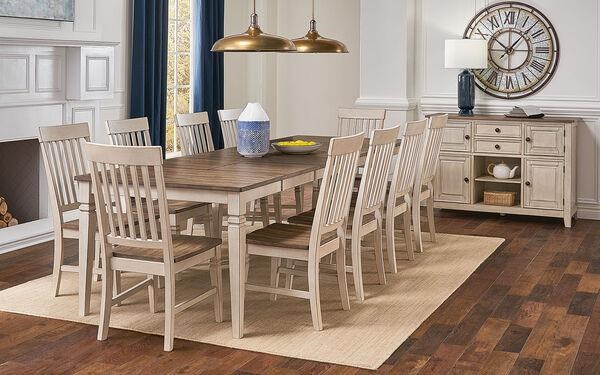 AAmerica Beacon 36 Inch Square Table and 4 Slatback Side Chairs